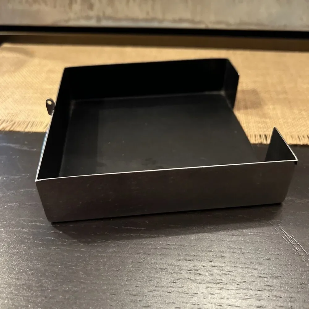Michael Aram Cocktail Napkin Holder Silver Black-Broken for parts or Repair